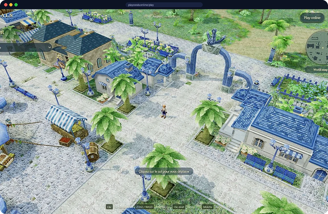 Vue en jeu du port d’Argent